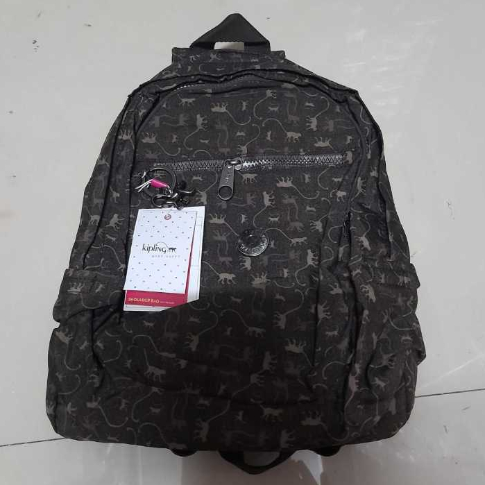 Tas Ransel Besar Kipling Seoul Medium Besar  Hitam Backpack Tablet Ipad Ransel Laptop Muat 13 Sampai