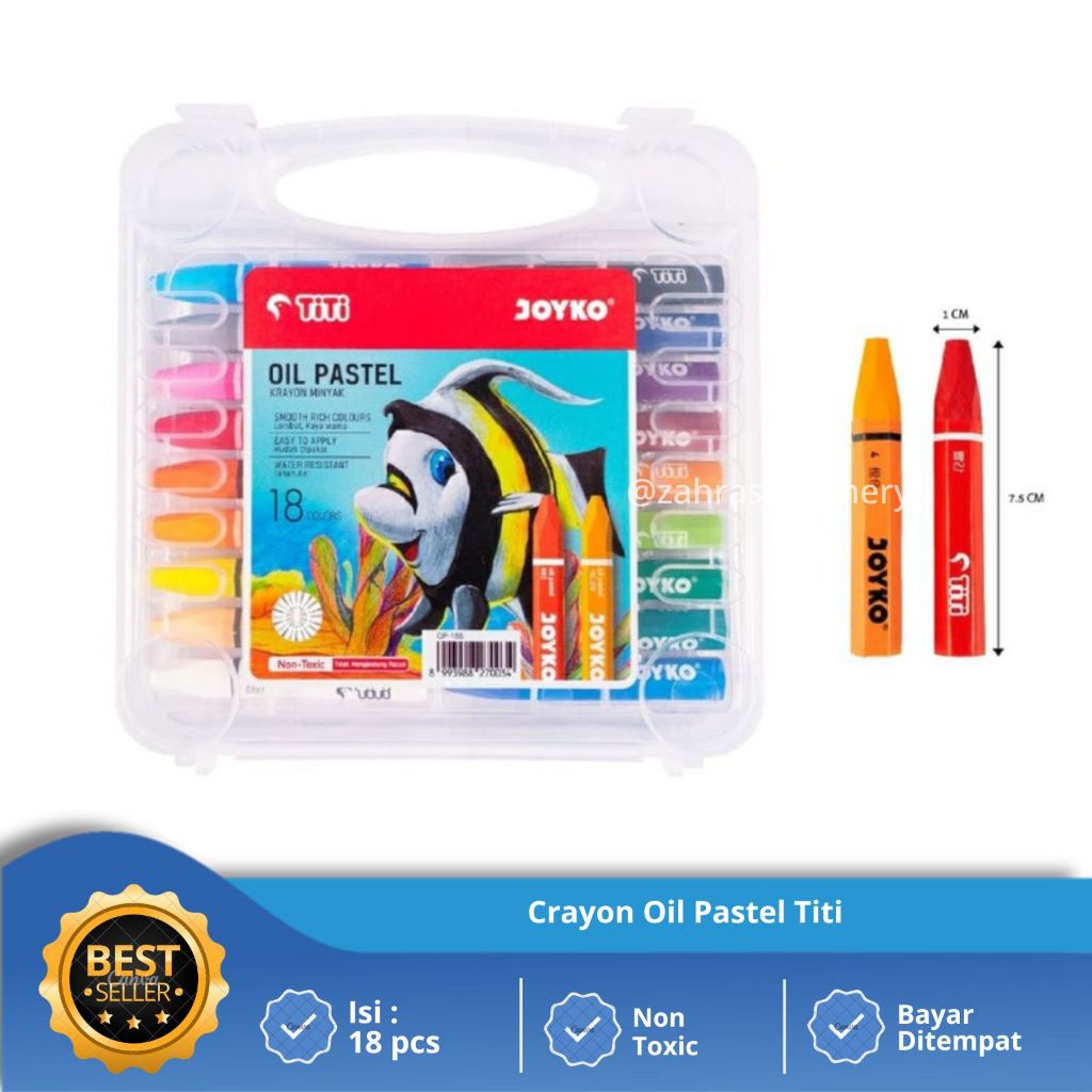 

Crayon Oil Pastel TITI 12 dan 18 warna Asli / Original