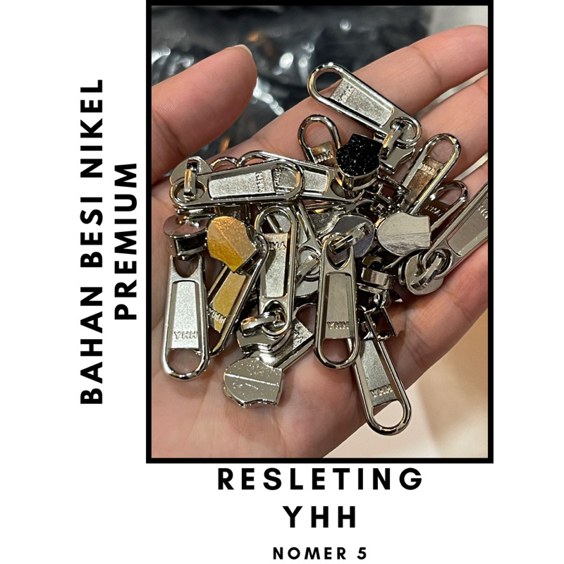 Kepala Resleting Besi Nomer 5 MERK YHH // Kepala Resleting Besi No 5