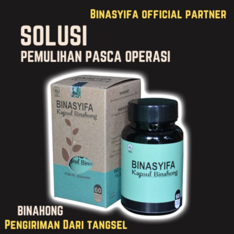 

KAPSUL BINAHONG Binasyifa Kapsul Exstrak Daun Binahong Asli Kapsul Original BPOM Obat Luka Bakar
