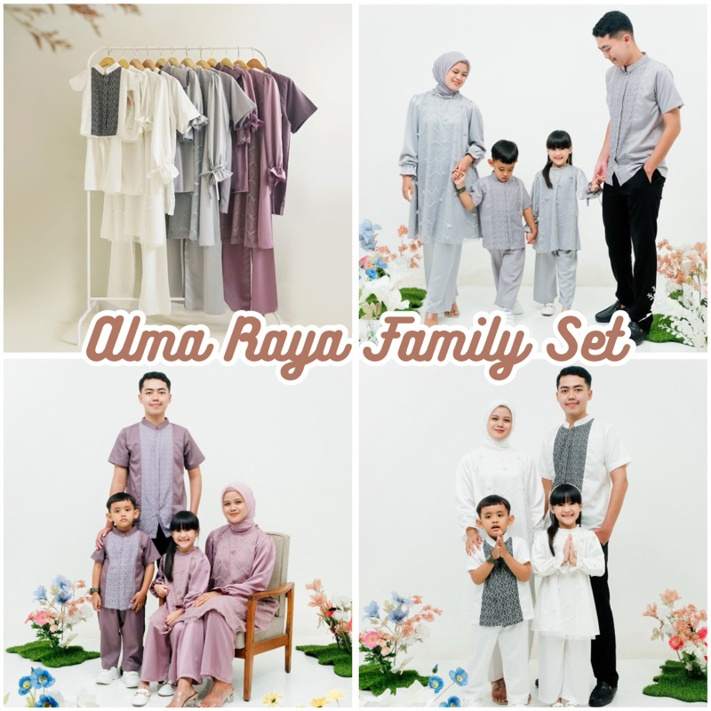 KIDDISTUFF - ALMA RAYA FAMILY SET | BAJU HARI RAYA COUPLE FAMILY