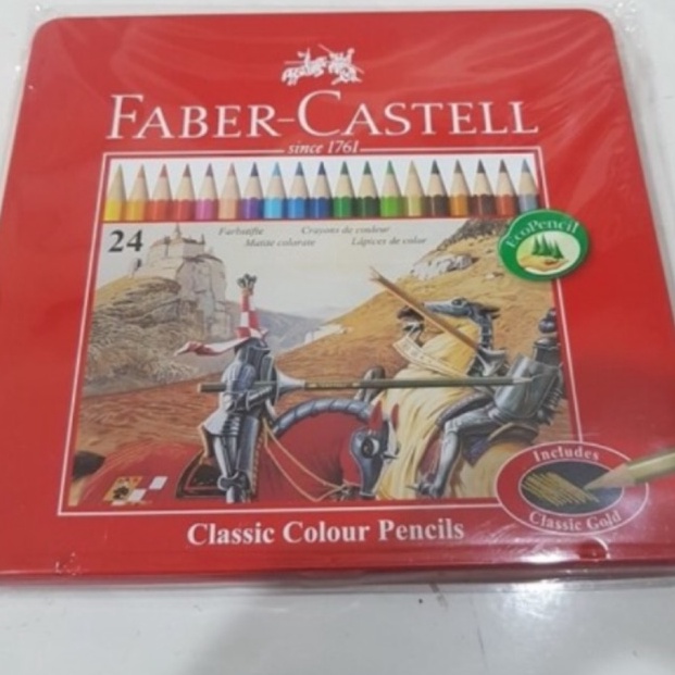 

Ready stok Pensil warna faber castell 24 warna kaleng 57