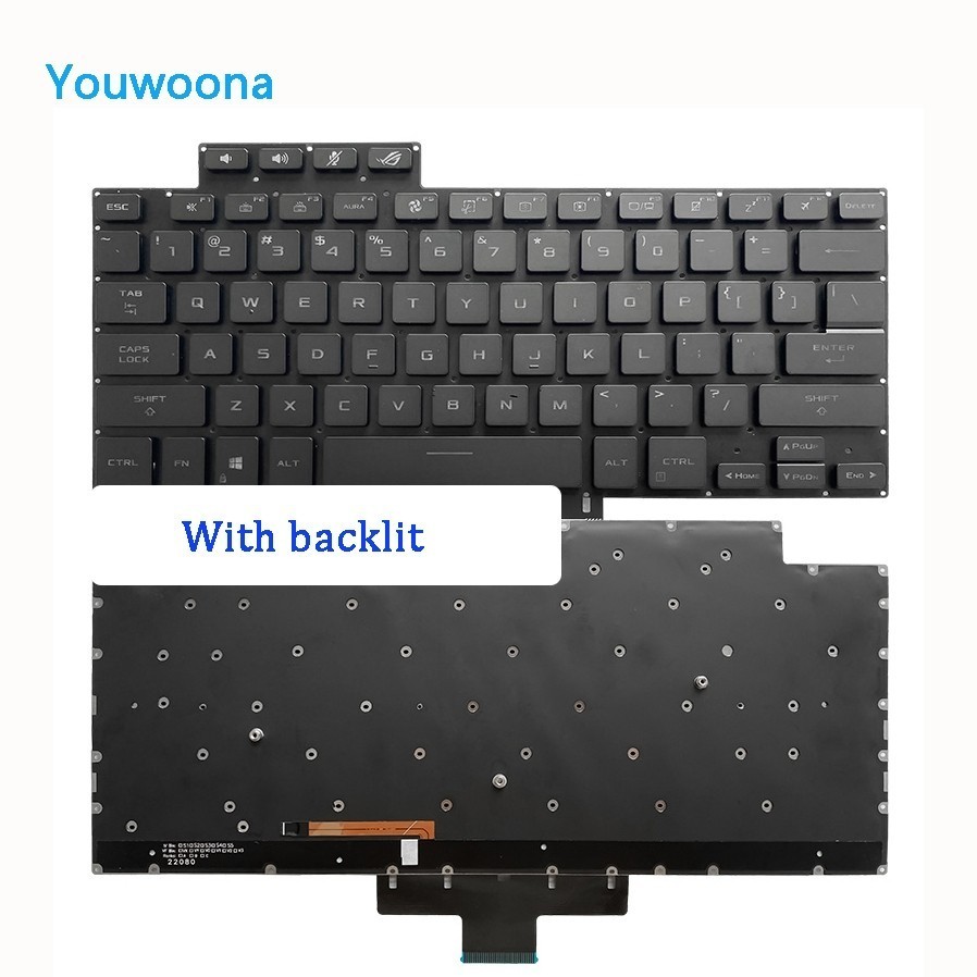 Keyboard Asus ROG Zephyrus M16 GU603 GU603HM GU603Z GU603ZM Backlight