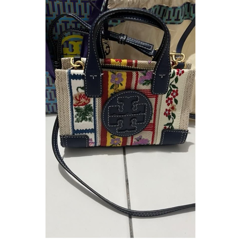 tory burch ella micro tote. preloved