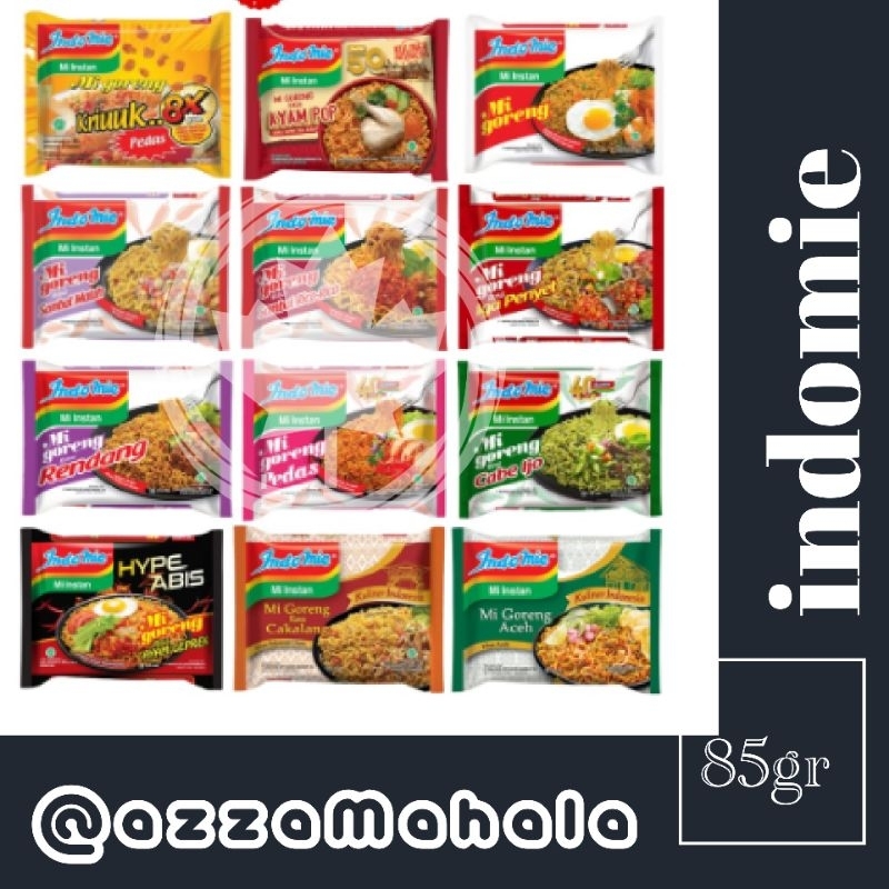 

Indomie goreng All varian | indomie aceh | original | indomie rendang | indomie cabe ijo | indomie pedas