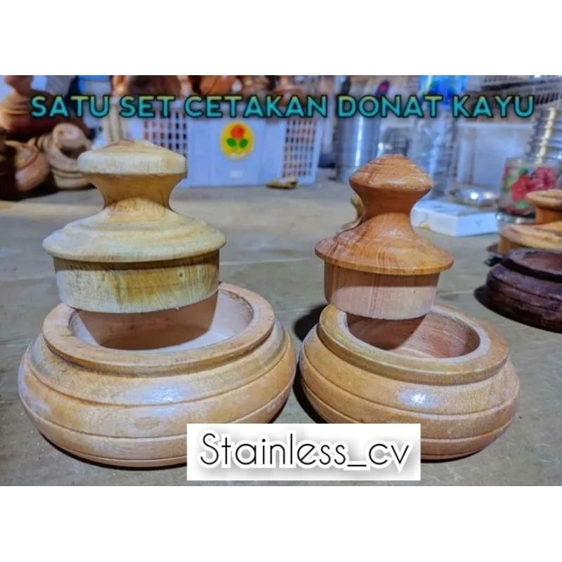 Cetakan Donat Kayu Mangkok / Cetakan Donat Kayu Set