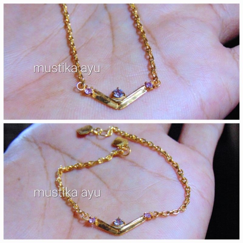 gelang medan emas muda aurel/ emas muda aurel/gelang anak/ gelang dewasa emas muda asli kode g kadar