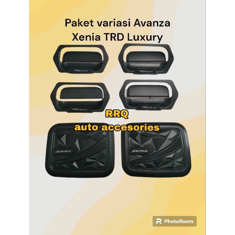 PAKET AVANZA XENIA VVTI NEW TRD LUXURY BLACK HITAM HANDLE OUTER TANK COVER AVANZA XENIA TRD LUXURY T