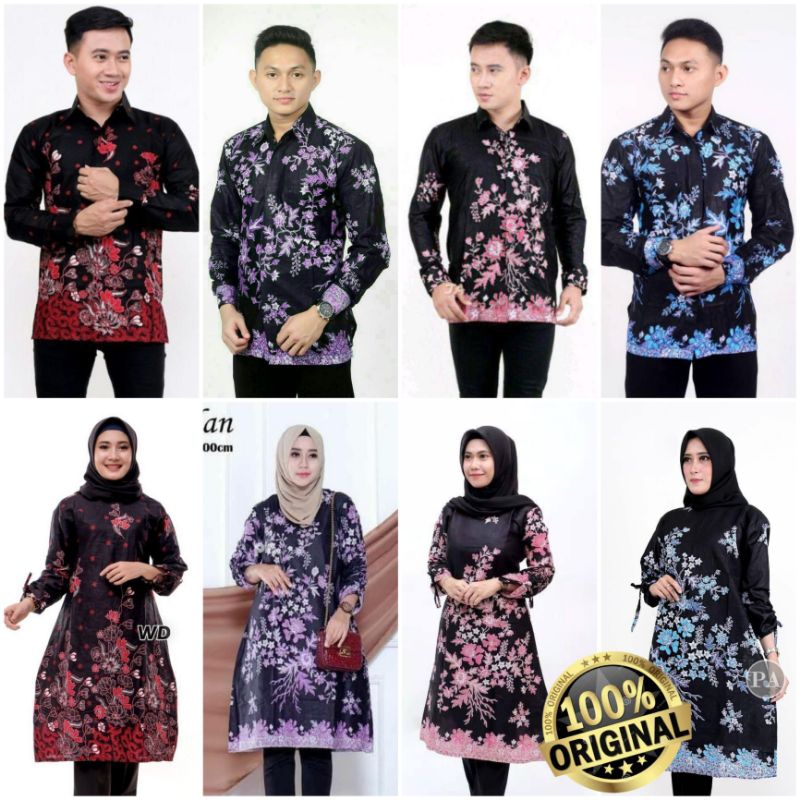 KEMEJA BATIK PRIA LENGAN PANJANG - BATIK COUPLE KEMEJA TUNIK - KEMJA BATIK KERJA - KEMEJA BATIK KANT
