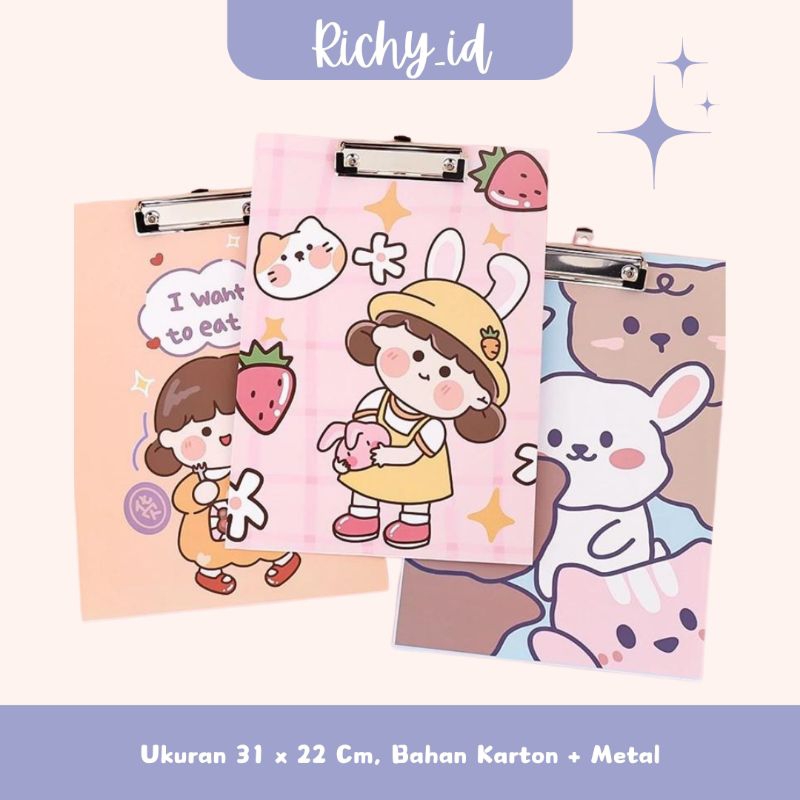 

papan ujian / Papan kerani / clipboard A4 / papan ujian karakter / papan ujian gambar lucu