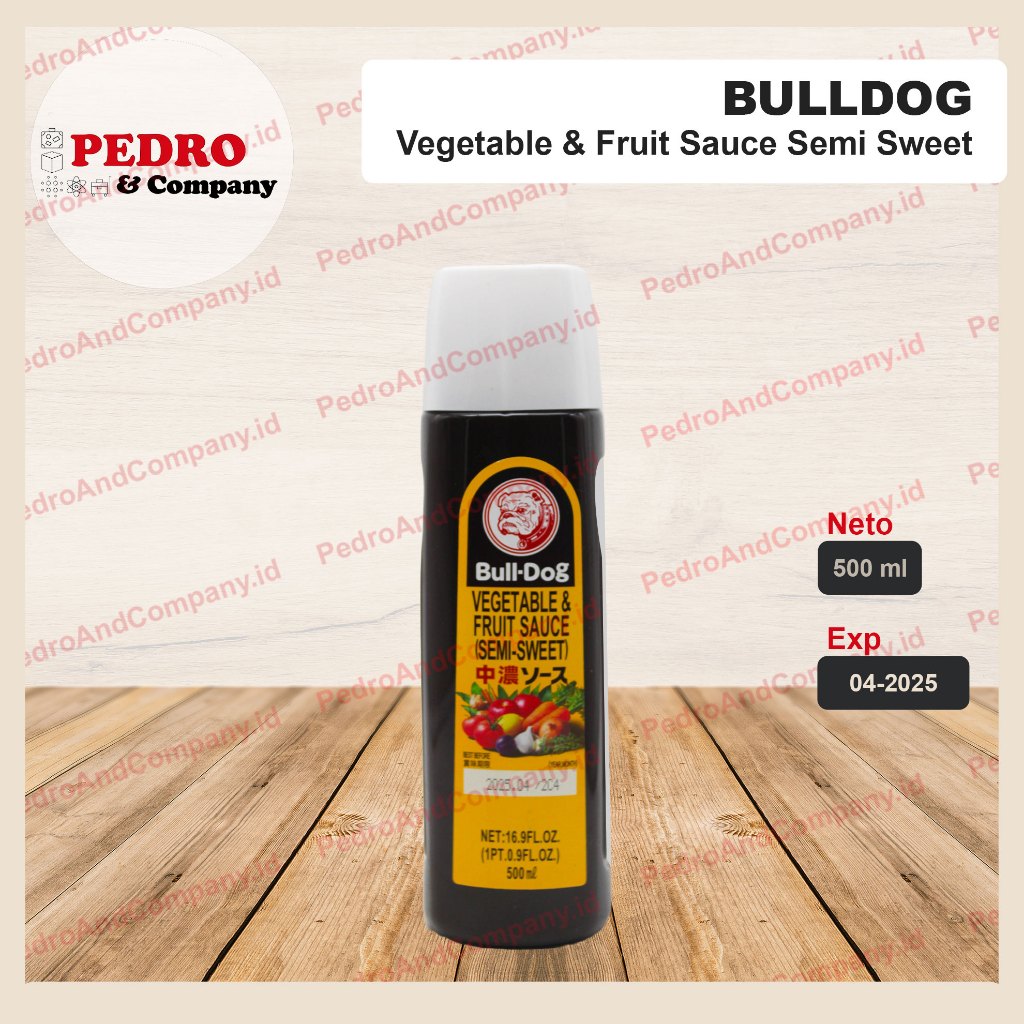

Bulldog vegetable fruit sauce semi sweet 500 ml - bumbu daging jepang