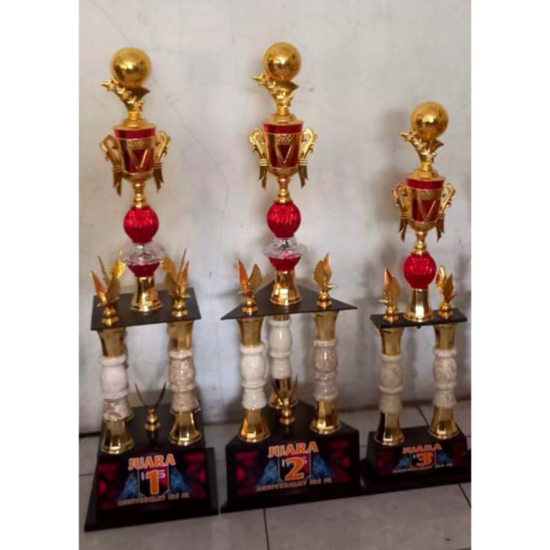 trophy piala 1 set kaki 4,3,2 tinggi 90cm,90cm,75cm