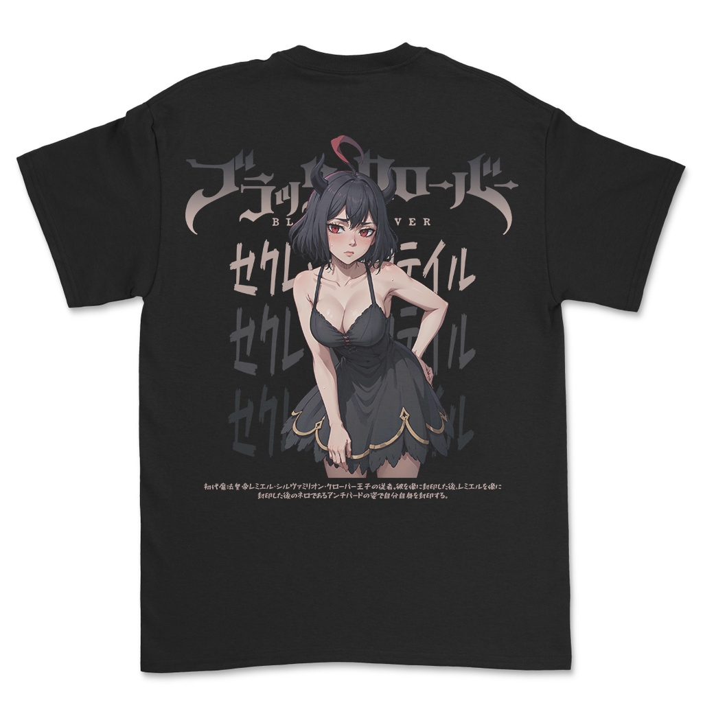 Kaos Anime NERO SACRE SWALLOWTAIL Black Clover BERGAYA STORE