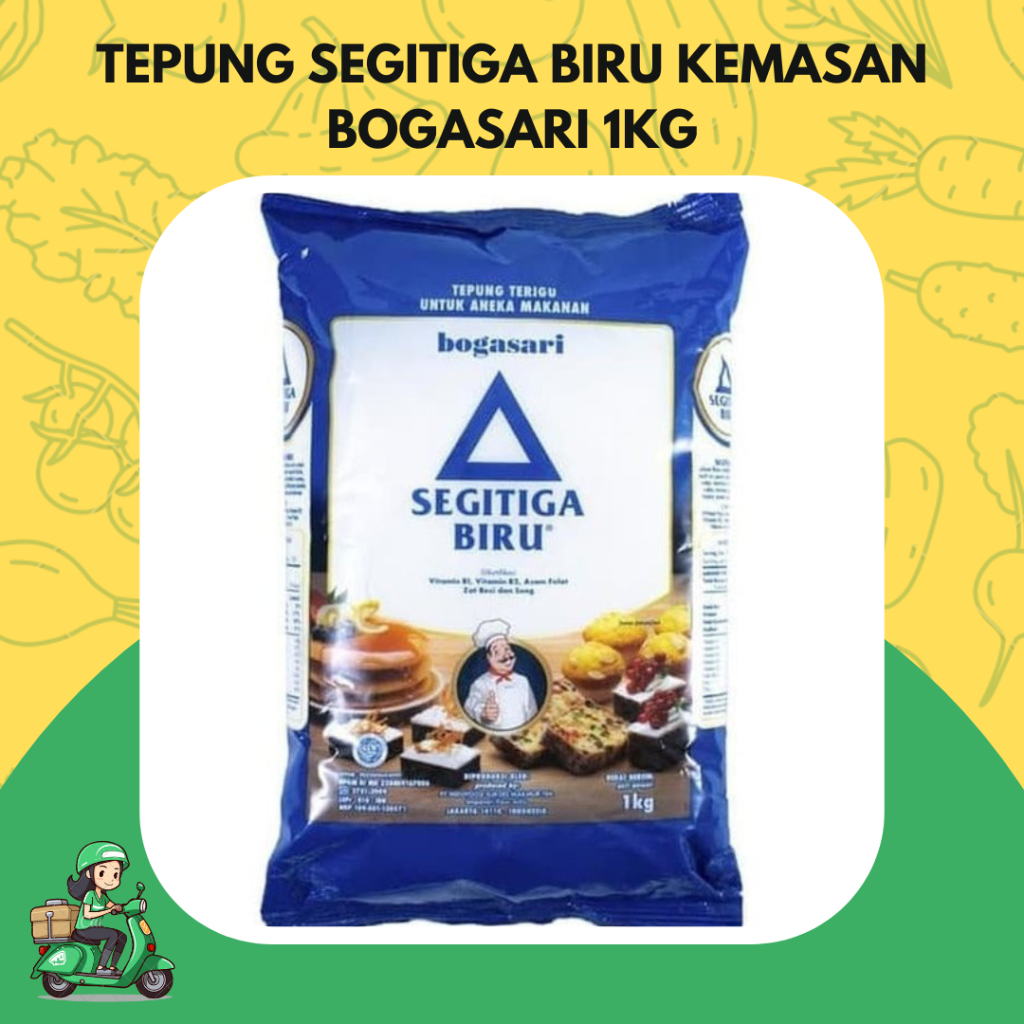 

Tepung Segitiga Biru Kemasan Bogasari 1KG PROMO