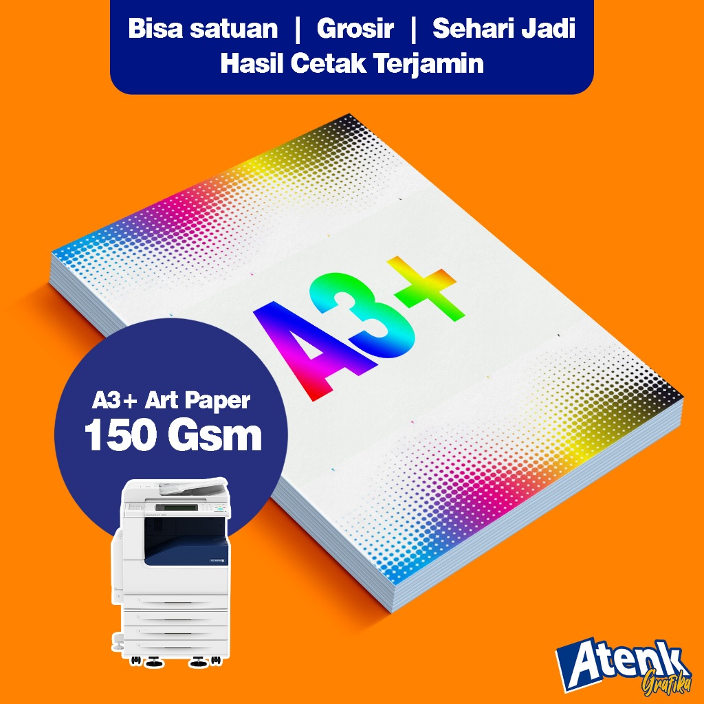 Cetak A3+ Artpaper 150 gsm (Bisa Satuan)