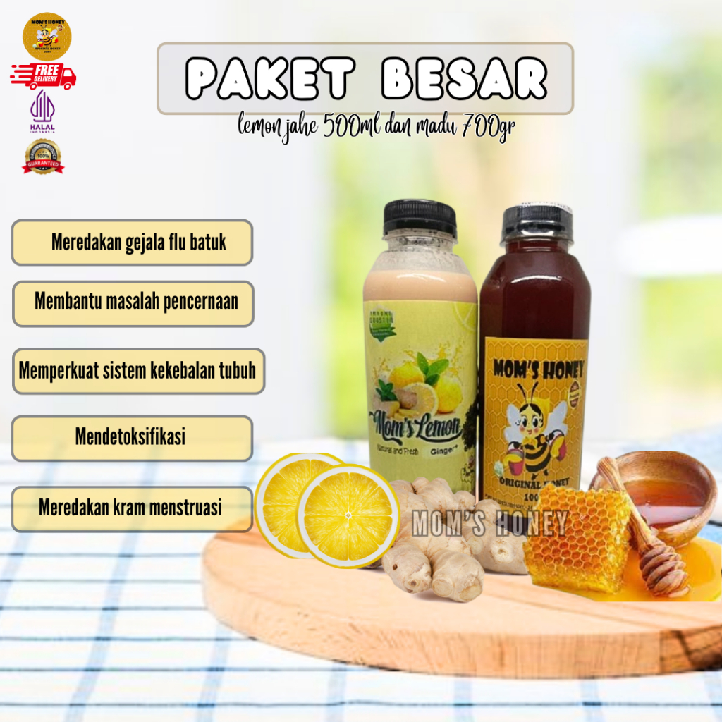 

Lemon Jahe Madu By Moms Honey / Paket Besar lemon Jahe dan Madu