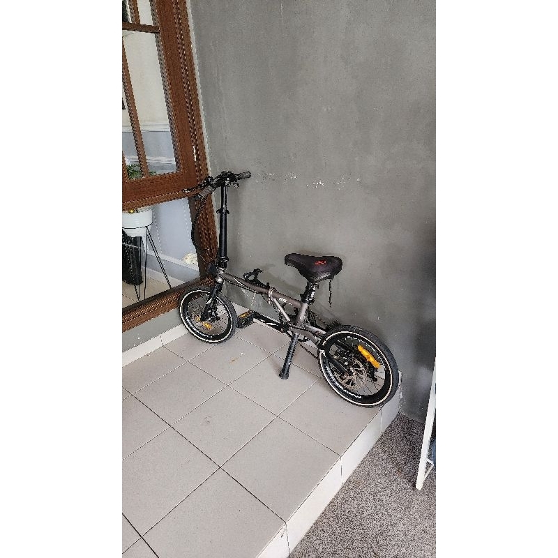 Sepeda Lipat Evergreen 16 inch warna abu Bekas