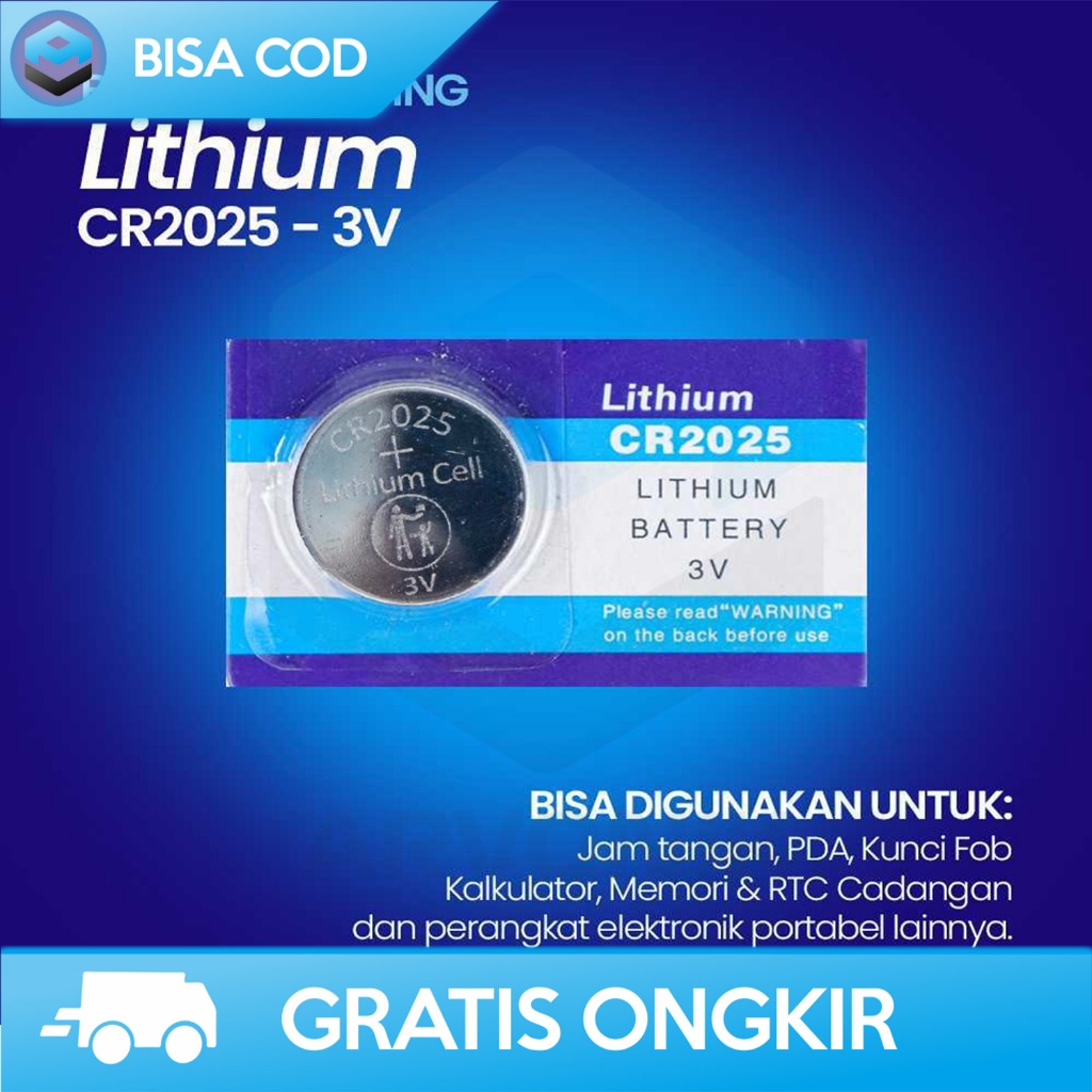 BATERAI CMOS PC KOMPUTER LAPTOP CR2025 BATTERY KANCING MULTIFUNGSI
