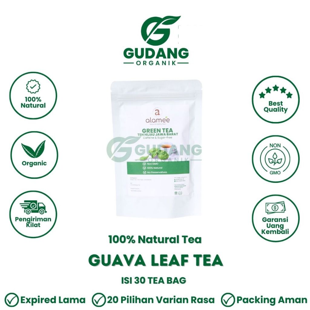 

Guava Leaf Tea Teh Daun Celup Jambu Biji Pure 100% Organic Minuman Herbal Tea Siap Seduh Alami
