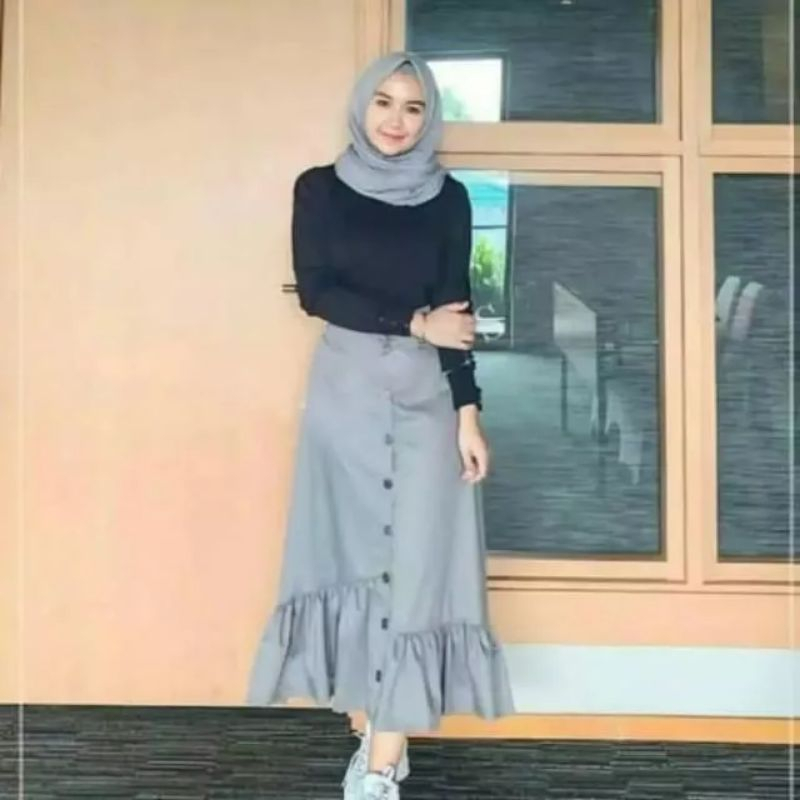 ROK WANITA KEKINIAN/ROK REMPEL PANJANG/ROK SASA SKIRT MURAH