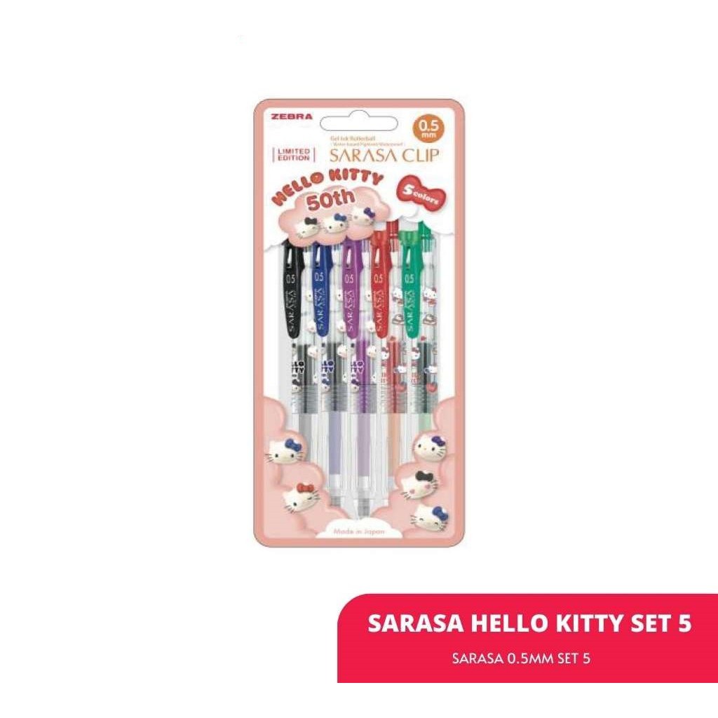 

BOLPEN ZEBRA SARASA CLIP 0.5 HELLO KITTY SET - 5PCS