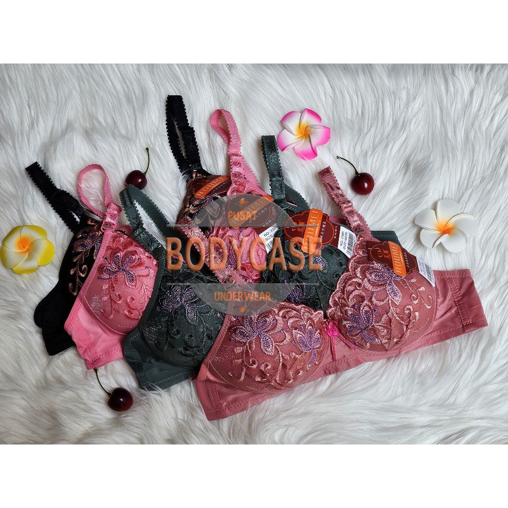 bra bordir bh wanita busa tipis size 34 - 40 kait 2