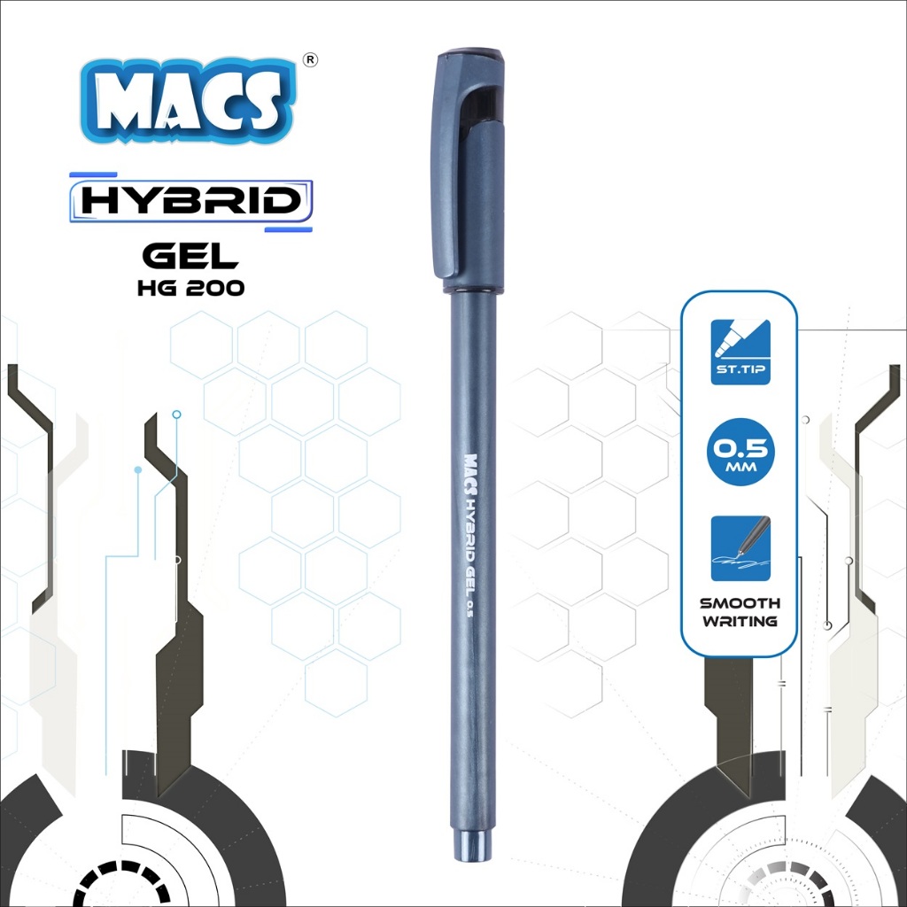 

MACS Hybrid Gel Pen HG 200 - Black ( Pulpen / Pena / Ballpoint )