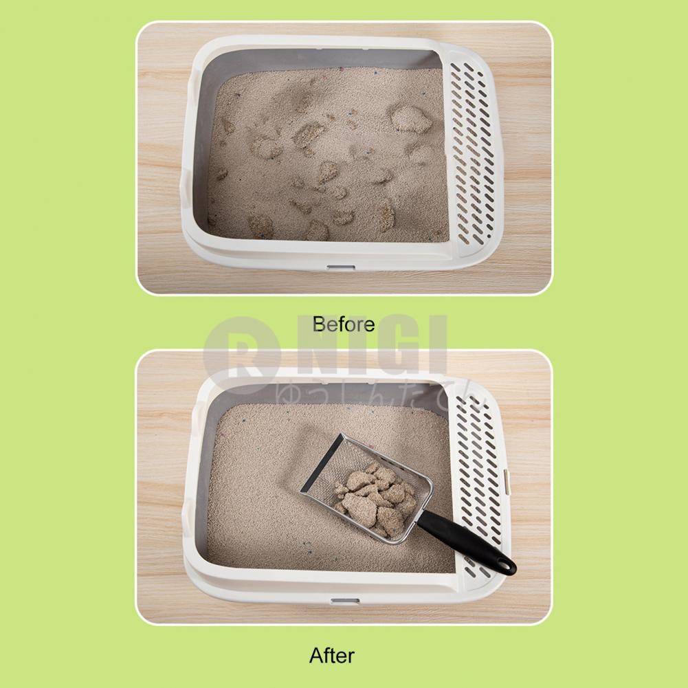 NIGI Sekop Serokan Pasir Stainless/Kucing Serokan Pasir/Kotoran Pup Kucing