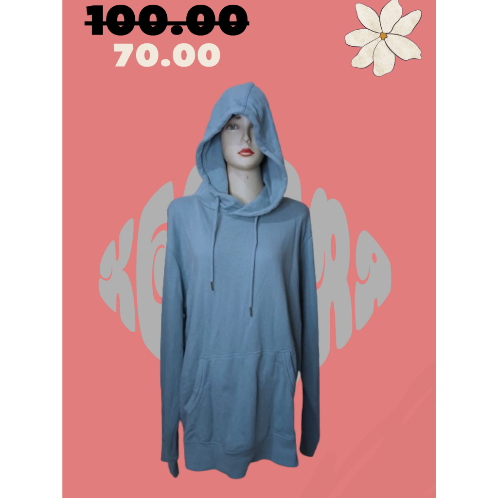 Hoodie Biru Muda