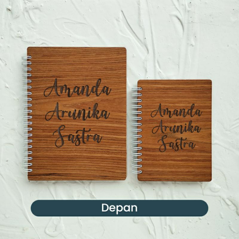 

Buku Diary Kayu - Juharson Carpenter Buku sampul kayu gratis ukir nama