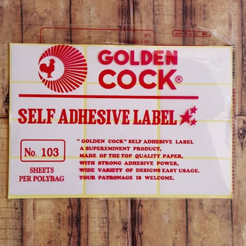 

Label Golden Cock 103 | STIKER NAMA