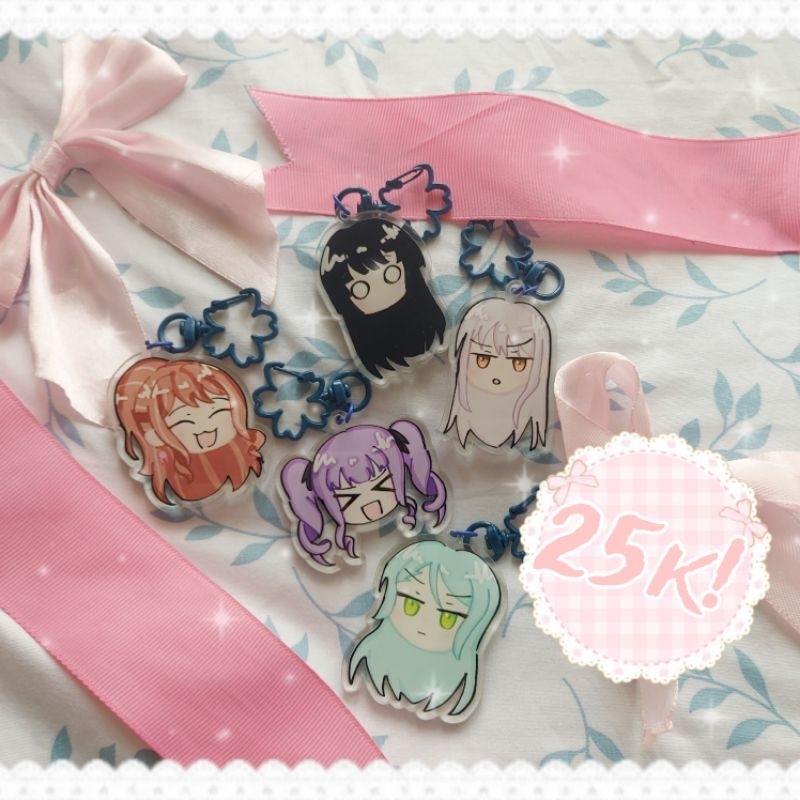 Roselia keychain BanG Dream , Gantungan kunci bang dream , bandori keychain