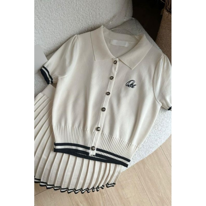 YOONID Mori / Minica Knit Set/Setelan Rajut Rok/Rok Rajut Wanita