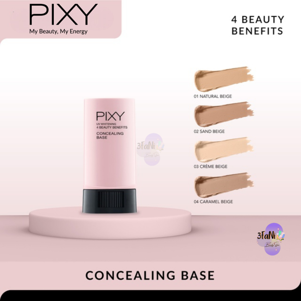 PIXY UV WHITENING CONCEALING Base 4 Beauty Benefits - Concealer 4 shades | Pixy UV | Pixy Foundation