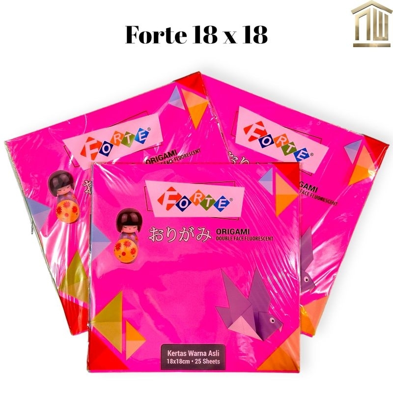 

Kertas Origami/Kertas Lipat Forte (isi 25) 18 x 18 CM