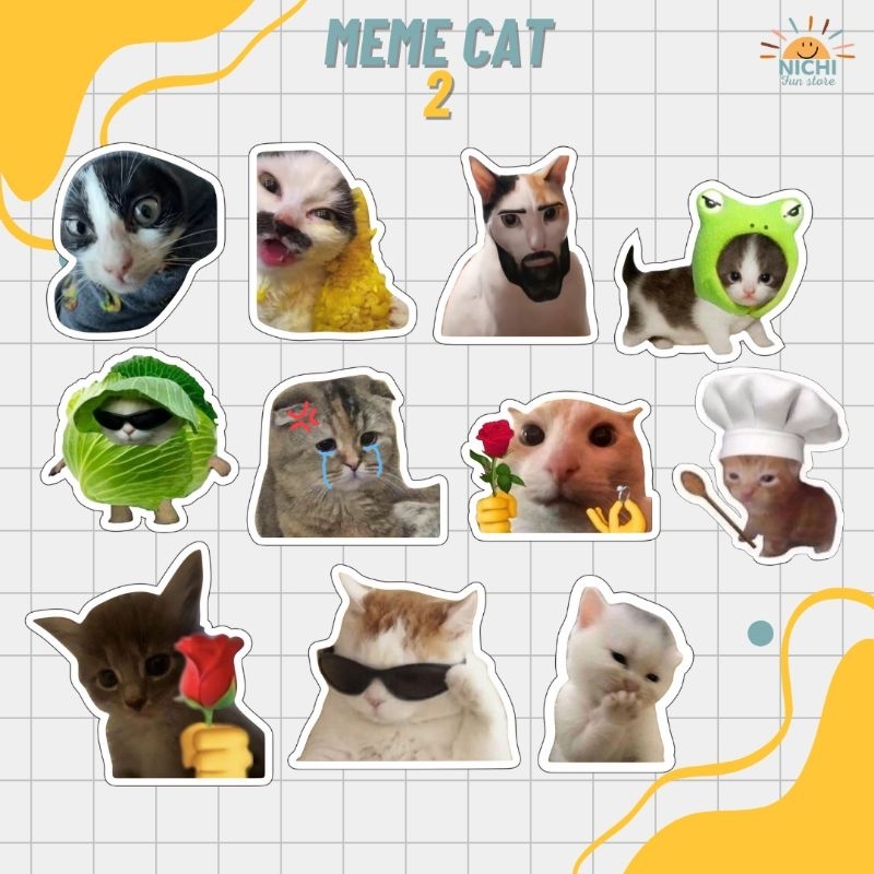 [MEME CAT VER. 2] KEYCHAIN AKRILIK / GANTUNGAN KUNCI AKRILIK / GANTUNGAN KUNCI MEME CAT VERSI 2