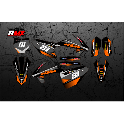 DECAL KTM 85 SX (004) DEKAL STIKER KTM 85 SIXDAYS 2018 2019 2020 2021 2022 2023 2024 HITAM MERAH KUN