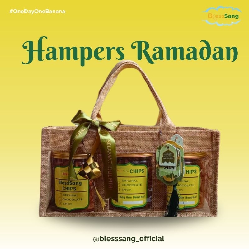 

Hampers Ramadan/idul fitri BlessSang Chips| kripik Pisang Premium 1300gr