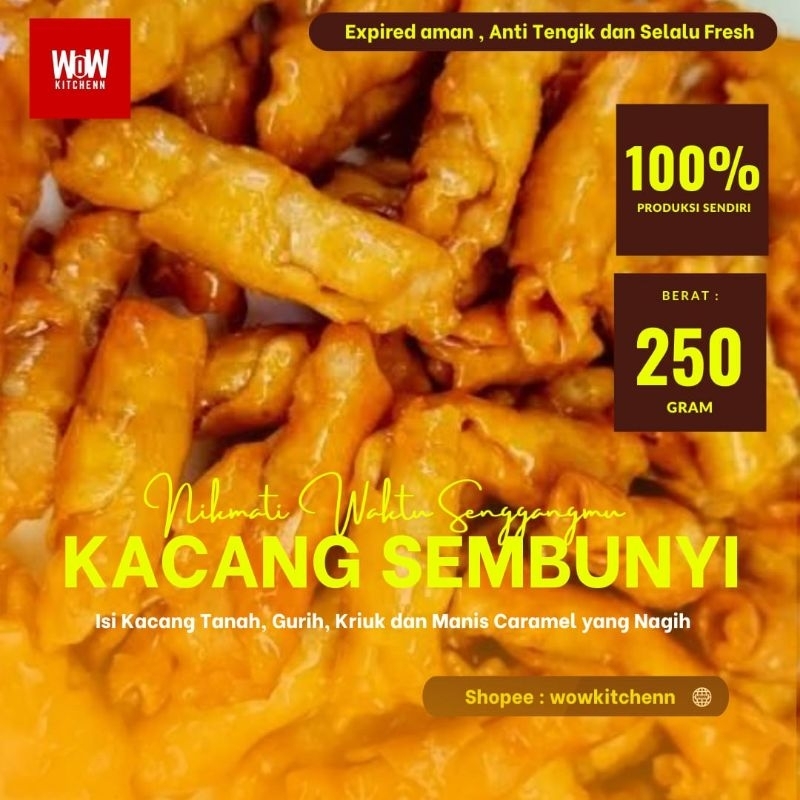 

KACANG SEMBUNYI 250gr /Camilan Viral/Manis Gurih/Snack Time by wowkitchenn