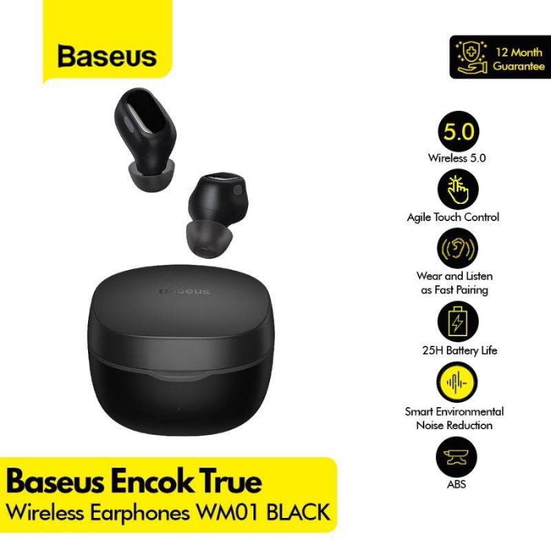 BASEUS ENCOK TRUE WIRELESS EARPHONES WM01