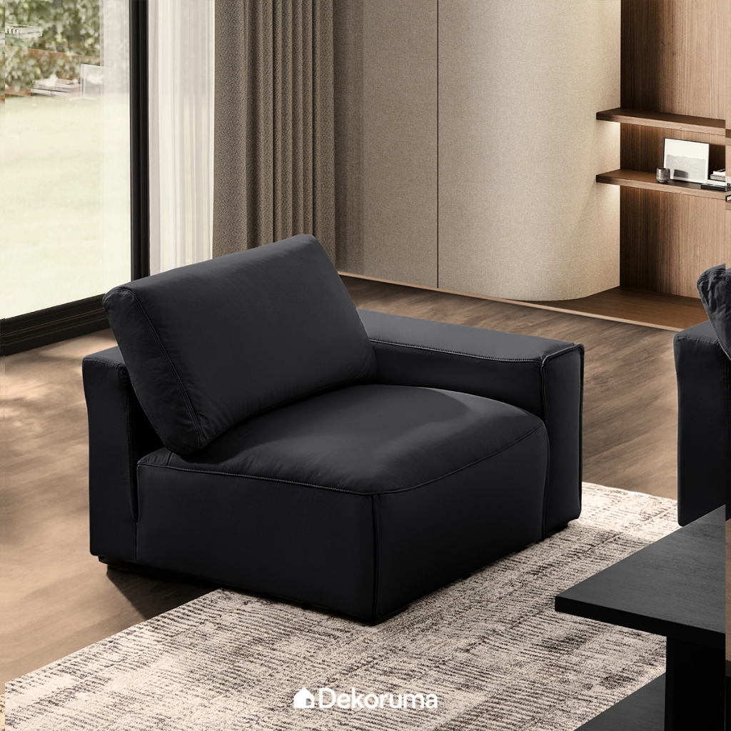 Dekoruma Tenzo WEGNER Sofa L Kiri - Hitam / Sofa Tamu L