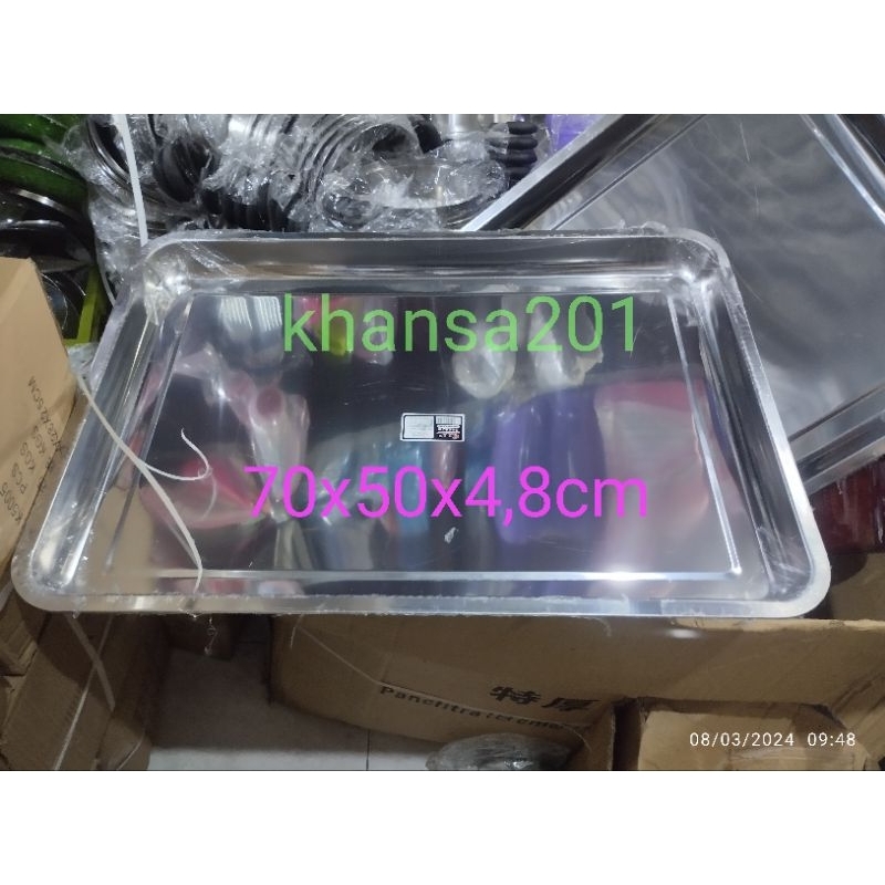 NAMPAN SEGI STAINLESS STEEL JUMBO 70X50x4,8cm