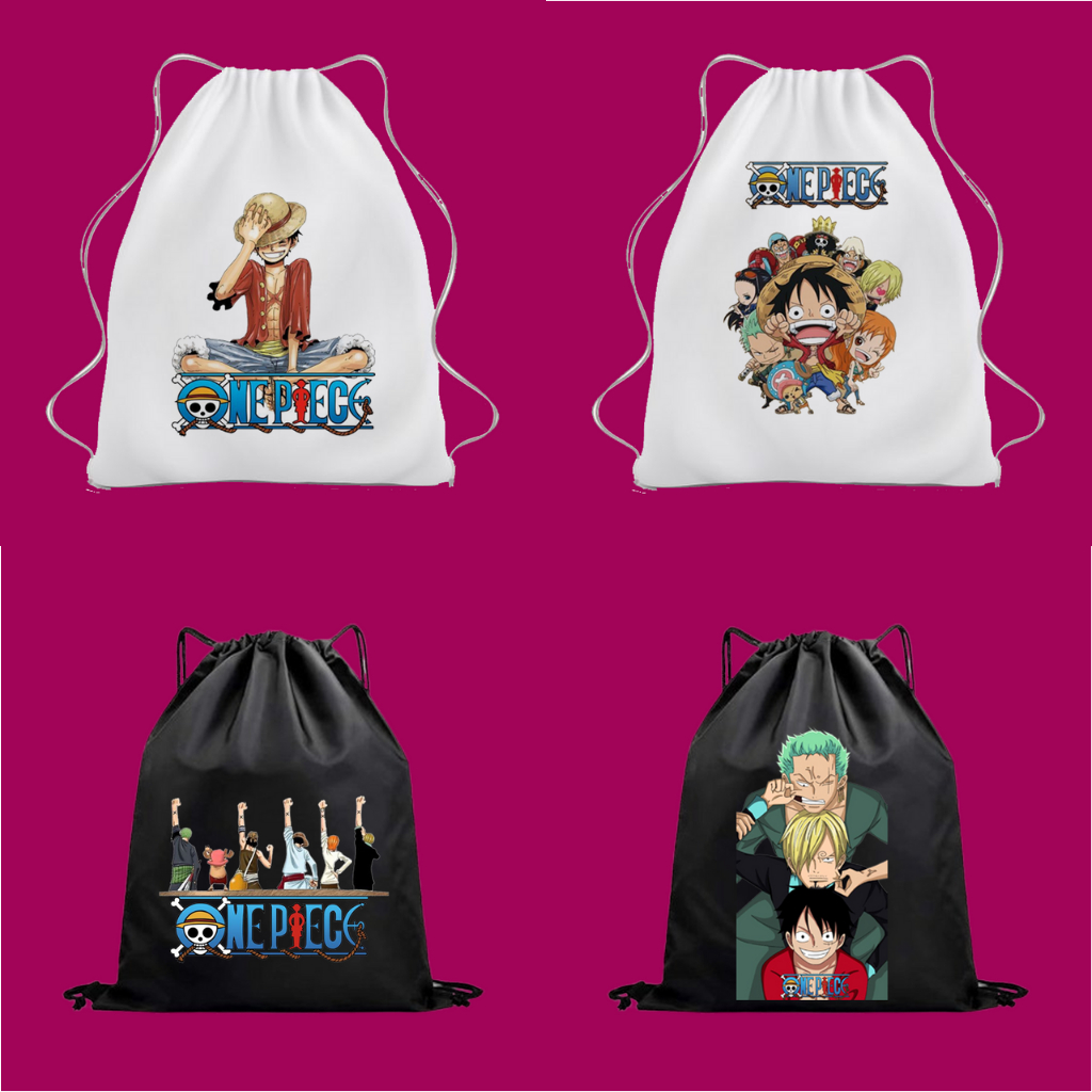 TAS SERUT Anime One Piece monkey d luffy Wibu Kanvas Lucu Tas Anime Goodie Bag Ulang Tahun Anak Cute