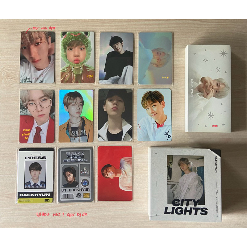 wts photocard pc exo superm baekhyun kodok holo sticker tempo prive kihno city light delight smartph