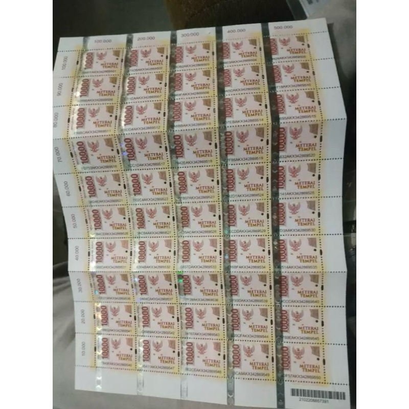 

Materai / Meterai 10000 original dijamin asli / perangko / prangko / mtrai kantor pos