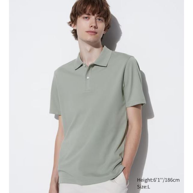 KAOS POLO PIQUE LENGAN PENDEK AIRISM KATUN PRIA KAOS POLO UNIQLO AIRISM