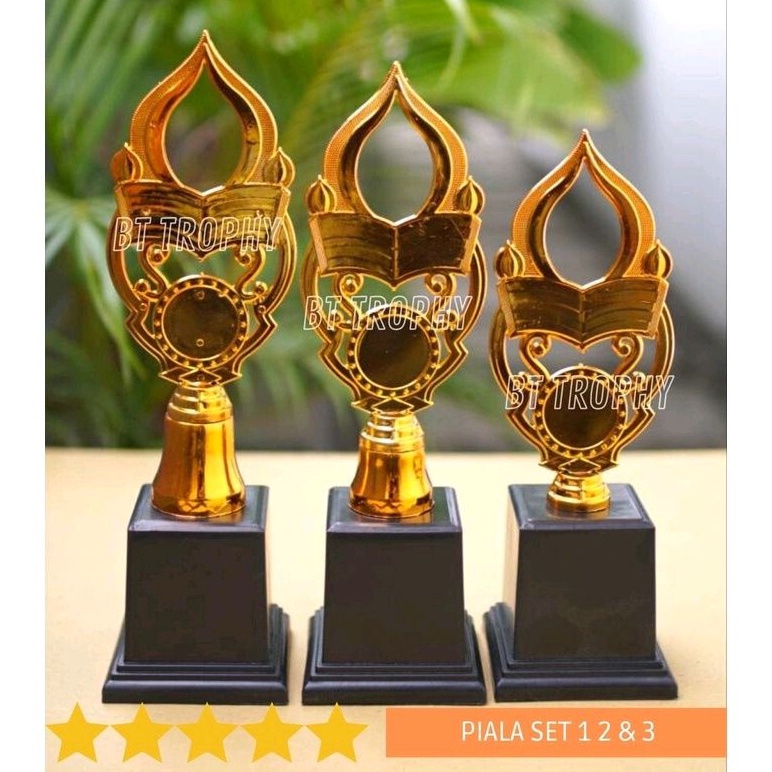 ART J86K Piala Masjid 1 Set  Berisi 3 Piala Piala Set Lomba KeagamaanPiala set lomba Maulid Nabi