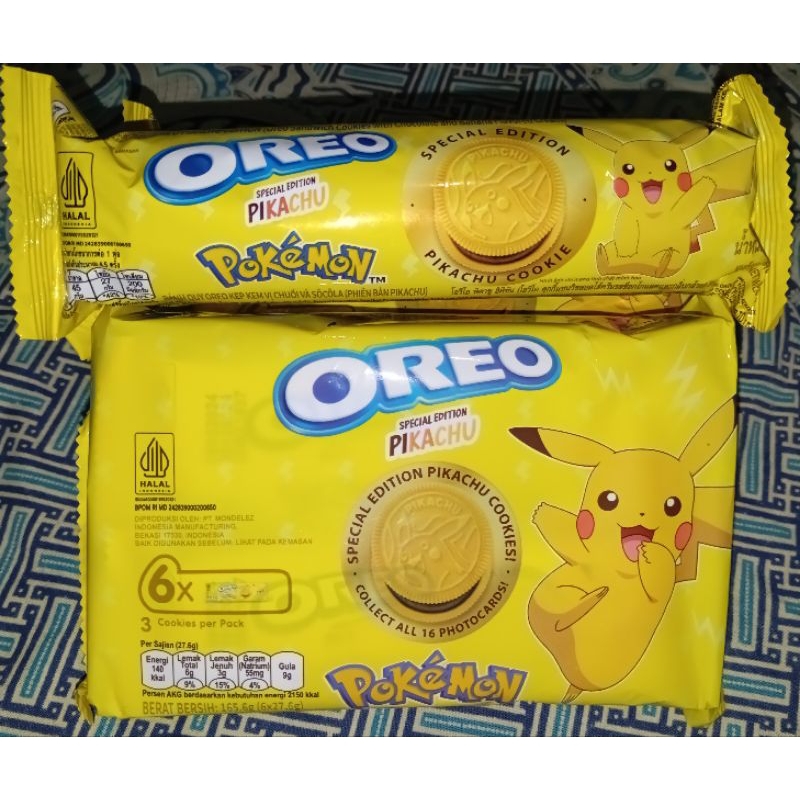 

Oreo Pokemon Special Edition Pikachu 119.6gr , Red Velvet 133gr