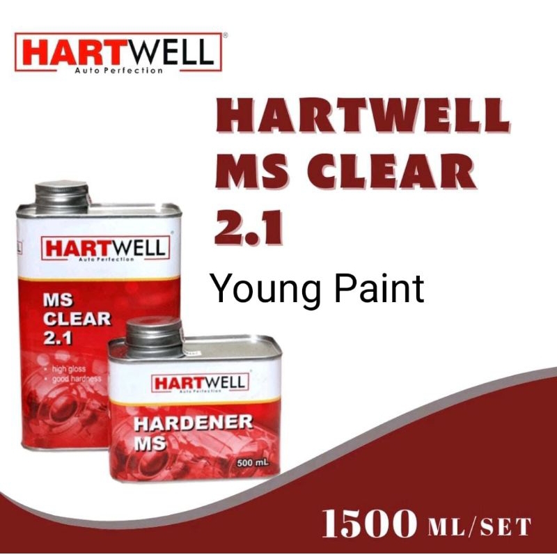 Clear Hartwell Ms 2.1 Kemasan 1L / Clear Coat Ms / Antigores Hartwell Ms