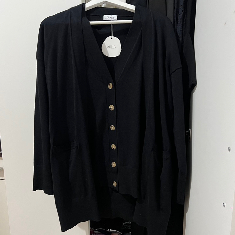 Duma official - laurent vest cardigan black